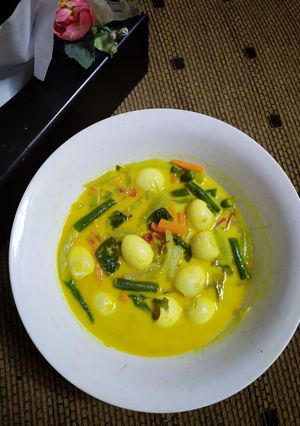 Foto resep Sayur kuning telur puyuh