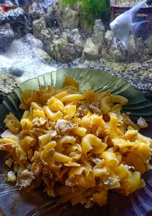 Foto resep Orak arik macaroni telur praktis(klo anak susah makan)