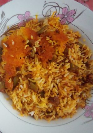عکسی از دستور لوبیا پلو