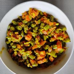 A picture of Carrot beans poriyal.