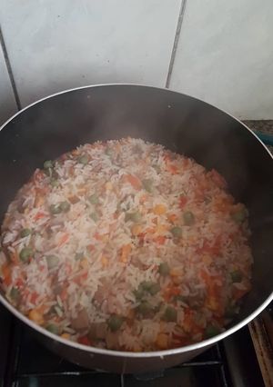 A picture of Jollof rice.