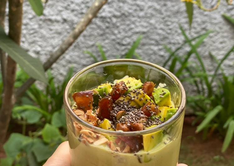 Cara membuat Avocado Oats Smoothies , Bikin Ngiler