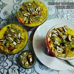 A picture of Custard Dryfruits Jelly.