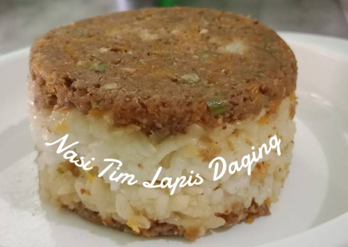 Resep Nasi Tim Lapis Daging Mpasi 1y Mpasi4bintang Oleh Iajosep Cookpad