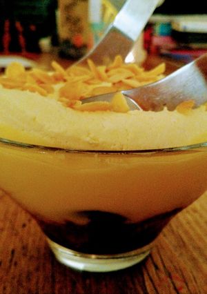 A picture of Classic retro boozy trifle.