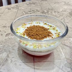3 Layer custard trifle A picture of 3 Layer custard trifle.