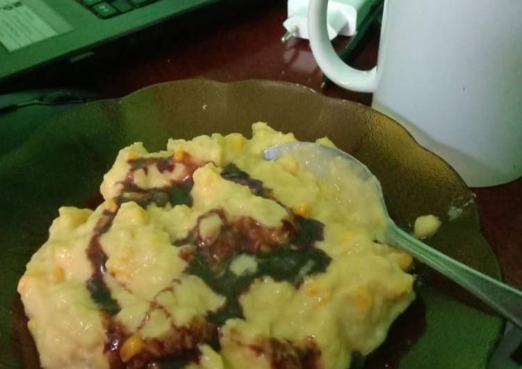 Bubur jagung with pisang