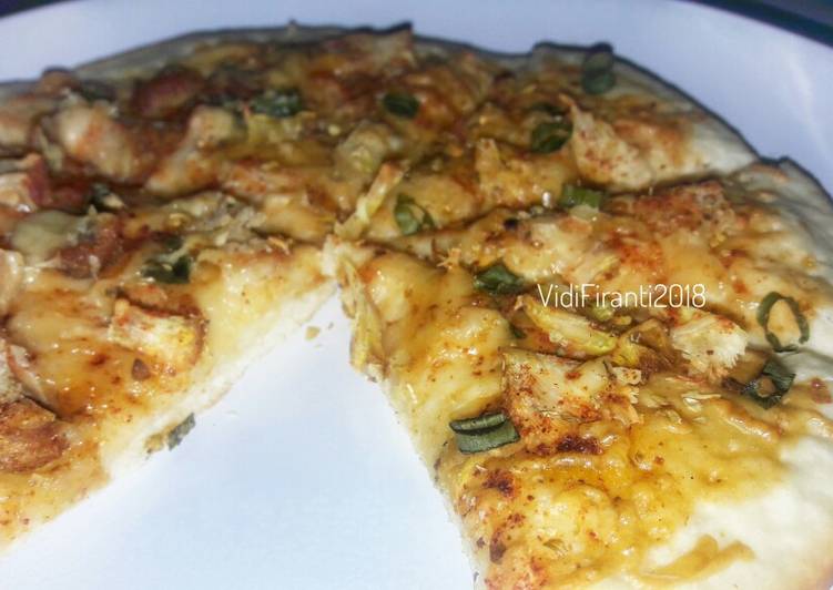 Resep Pizza Dough Simpel | Spicy Chicken Pizza