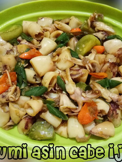 Foto resep Cumi Asin Cabe Ijo