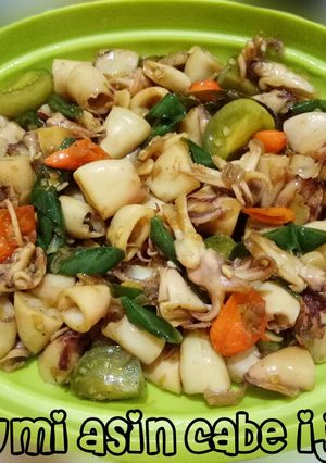 Foto resep Cumi Asin Cabe Ijo