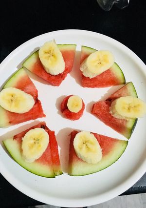 A picture of Water Mellon and banana bite.