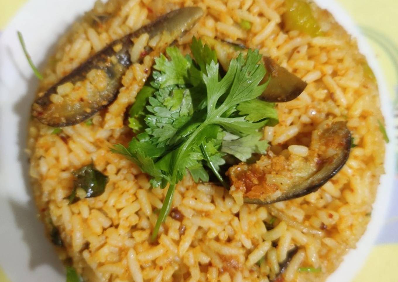 Brinjal pulao