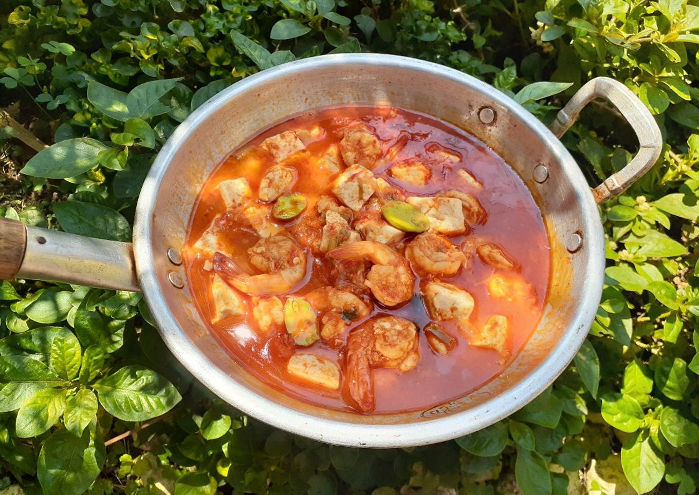 Balado udang berkuah
