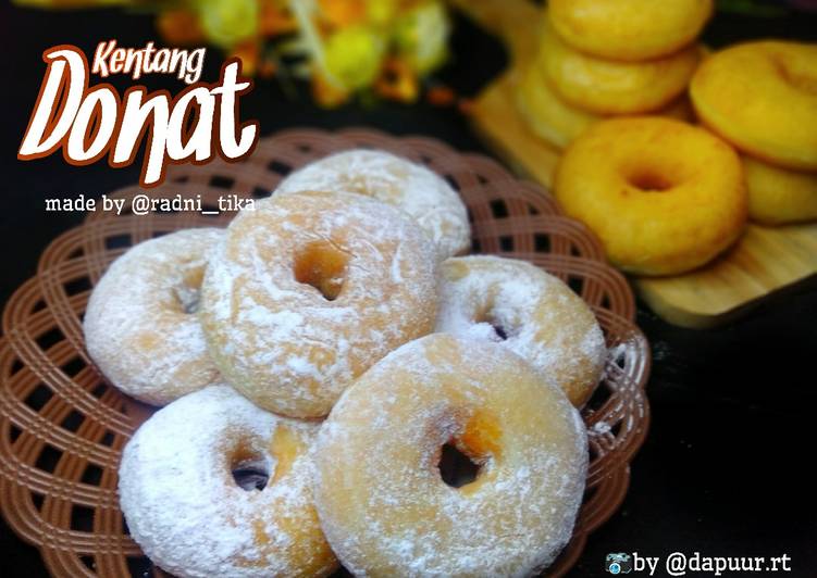 Cara Gampang Membuat Donat kentang 1x proofing, Sempurna