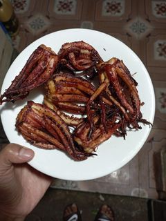 Hình của món Râu mực nướng.