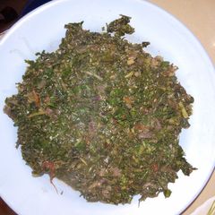 A picture of Spinach and terere.