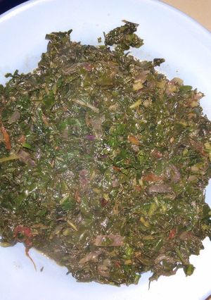 A picture of Spinach and terere.
