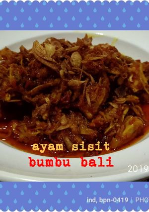 Foto resep Ayam sisit bumbu bali