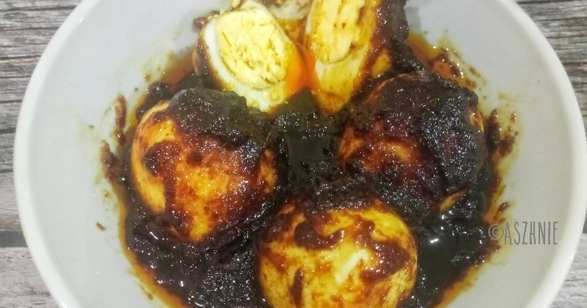 Resipi Telur Rebus Hitam Manis Oleh Asz Haniey Cookpad