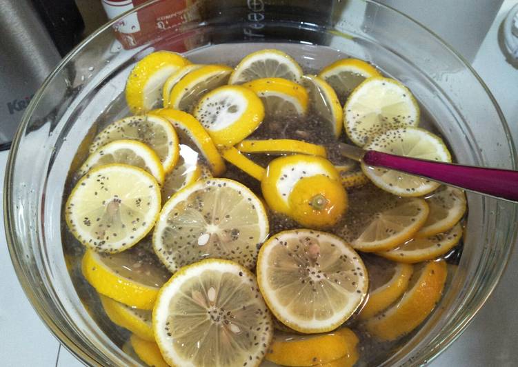 Proses memasak Minuman Sehat Lemon Madu Chiaseeds Lezat