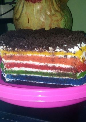 Foto resep Rainbow cake kukus