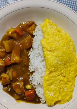 Foto resep Japanese chiken curry with omelete