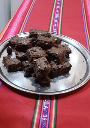 Una foto de Brownie de chocolate