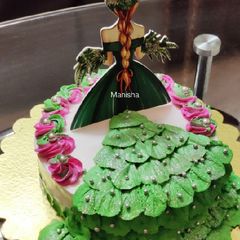 A picture of Mother's Day special Red velvet Cake.