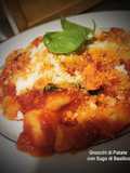 Gnocchi di Patate (Pasta Kentang) dengan Saus Tomat Basil (con Sugo Pomodoro e Basilico)