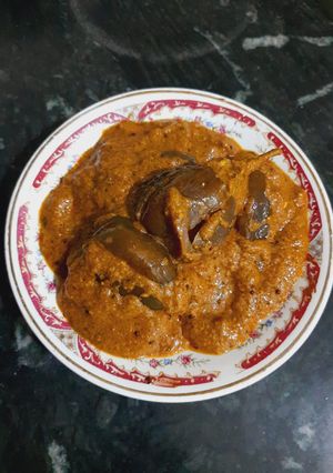 A picture of Hyderabadi Bagare Baingan.