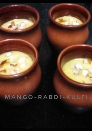 A picture of Mango Rabdi Matka Kulfi.