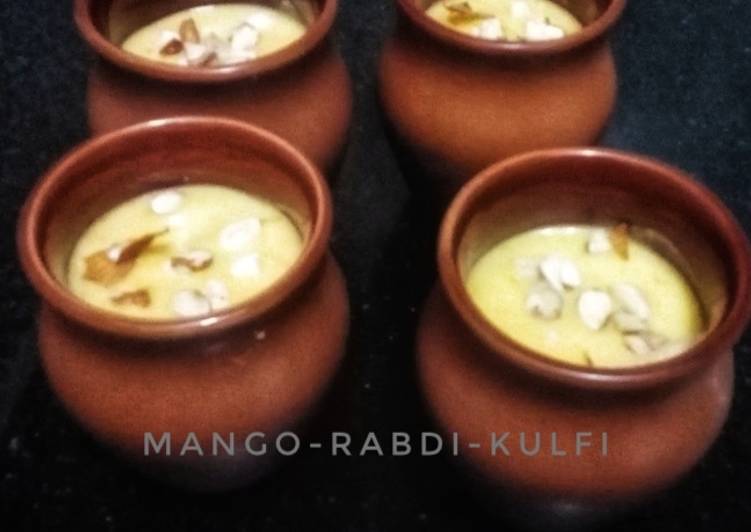 How to Make Quick Mango Rabdi Matka Kulfi