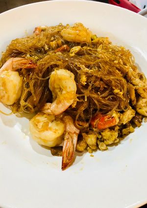 รูปของ วุ้นเส้นผัดไข่ใส่กุ้งแซ่บ