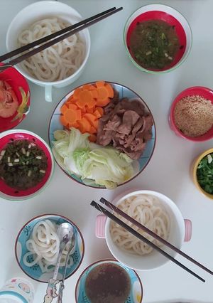Hình của món Kamaage udon.
