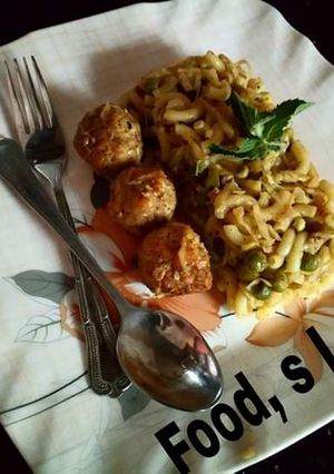 A picture of Kofta macroni.