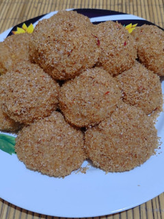 Foto resep Ketan bumbu serundeng pedas manis