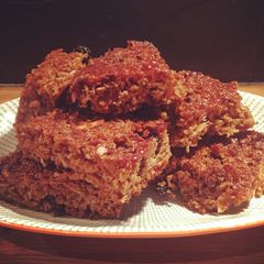 A picture of Honey and Almond Flapjacks.