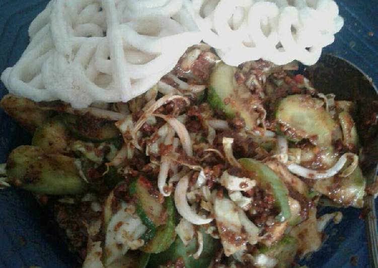 Resep Lotek mentah ala nie, Bisa Manjain Lidah