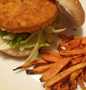 Easy Steps to Prepare Recipe Chicken burger with Cajun spiced sweet potato chips that is  Makes Drooling, Perfect}