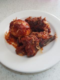 Foto resep Haruan + Telur Masak Habang (Bumbu Bali Banjar)
