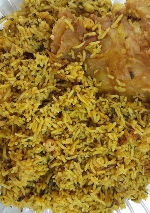 عکسی از دستور پلو اسفناج