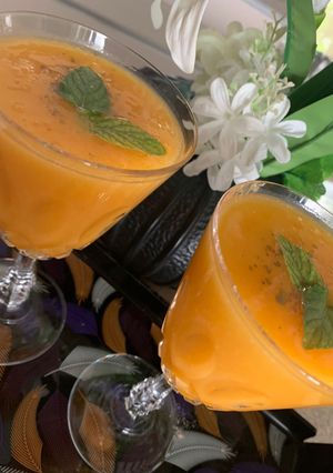 A picture of Peach and mango punch🍑🥭🍹.