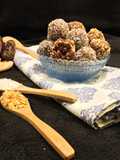 Trufas de Tâmaras e Manteiga de Amendoim