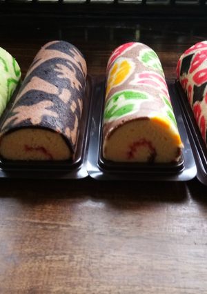 Foto resep Bolu gulung batik mini