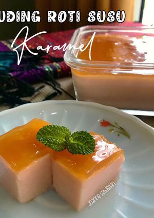 Foto resep Puding Roti Susu Karamel