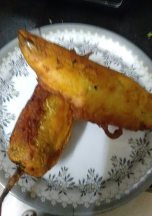 A picture of Stuffed mirchi pakora.