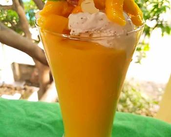 The New Way Making Recipe Mango Mastani Restaurant Style