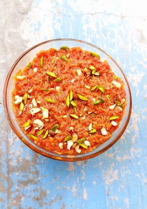 A picture of Gajar ka halwa.
