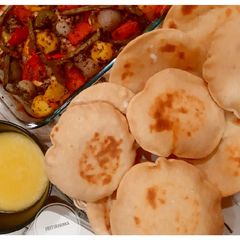 A picture of Khubz / Khobus/ Arabic Pita Bread (Flat Bread).