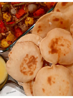 A picture of Khubz / Khobus/ Arabic Pita Bread (Flat Bread).